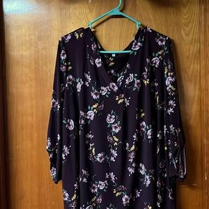 Purple floral tunic